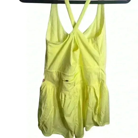 NWT FP Movement by Free People Righteous Runsie Romper Size M & L Yellow Neon - Picture 3 of 5
